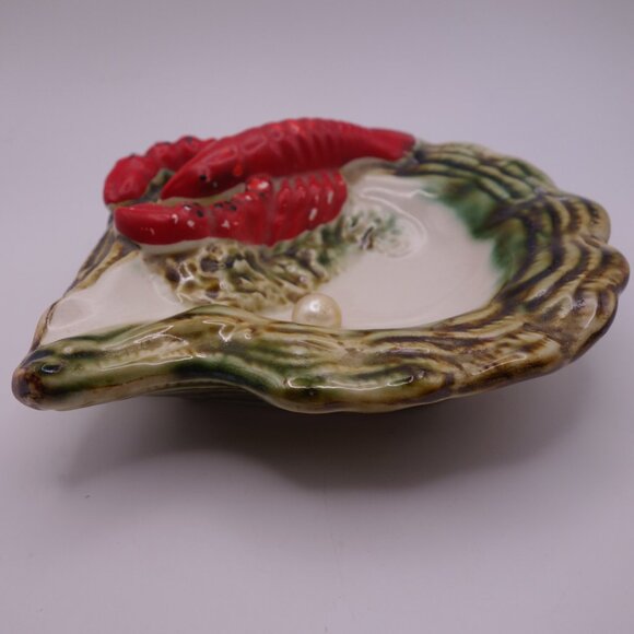 Japan Ceramic Lobster Faux Pearl Ash Tray - Picture 5 of 16